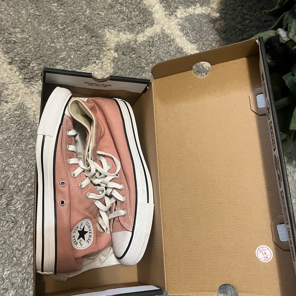 Converse Pink High Top Sneakers